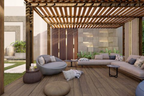 Private villa landscape