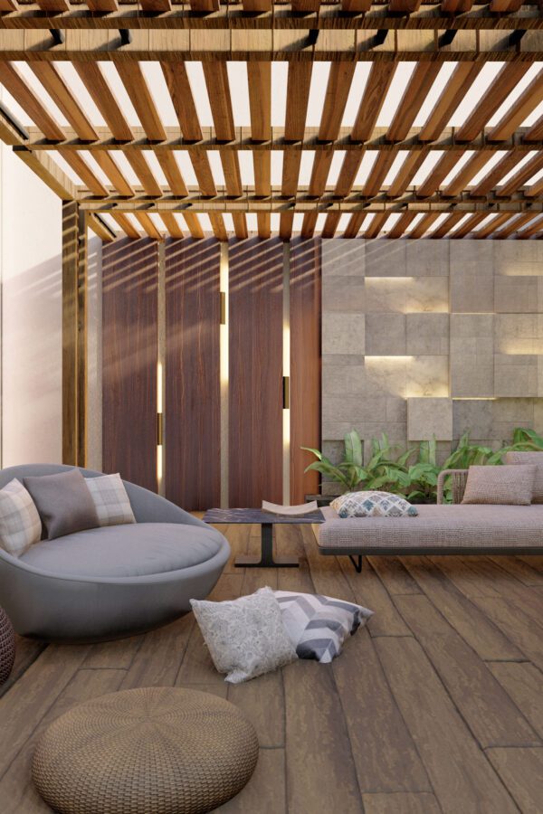 Private villa landscape